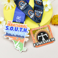 Médaille de finisseur sportive personnalisée sur mesure pour course cycliste, événement de course à pied, tournoi d'arts martiaux, avec ruban