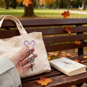 Llaveros creativos coloridos de metal, llaveros planos para bricolaje, decoración del hogar, oficina, coche, organizador, dijes - Product Image 4