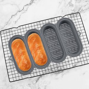Food Grade <b>Silicone</b> Hotdog Bun Pan Light & Deep Grey Oven Microwave Safe Heat Resistant <b>Baking</b> Dish - Product Image 6