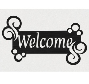 Modern Style Laser Cut Metal Welcome Sign Plate For <b>Wall</b> Mount Front Entry Indoor Or Outdoor Use Decor From Indian Supplier - Product Image 5