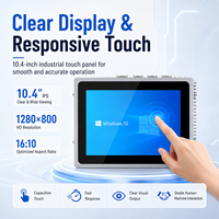 Computadora Táctil de 10.4 Pulgadas con Panel HD, VGA, Doble LAN, COM, USB para Interfaz de Control, Compatible con Windows y Linux, PC Todo en Uno Integrado