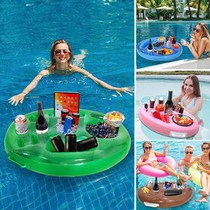 Bar à glace gonflable et plateau à glaçons, support flottant pour boissons de fête au bord de la piscine avec plateau multi-trous, apportez un plaisir sans fin à votre été - Product Image 6