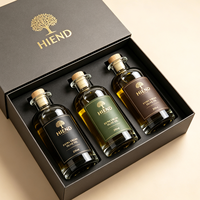 Bouteille d'huile en verre de luxe 3.3/10/17oz avec bouchon verseur à double compartiment, distributeur d'huile d'olive anti-goutte pour marque