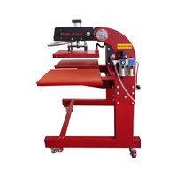Nouvelle presse à chaud électrique automatique à double station grand format 40x60cm pour l'impression de vêtements et de t-shirts