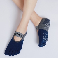 Chaussettes de yoga pour femmes en coton à cinq doigts, coupe basse, antidérapantes, avec grip, fabriquées par WUYANG FACTORY, vente en gros