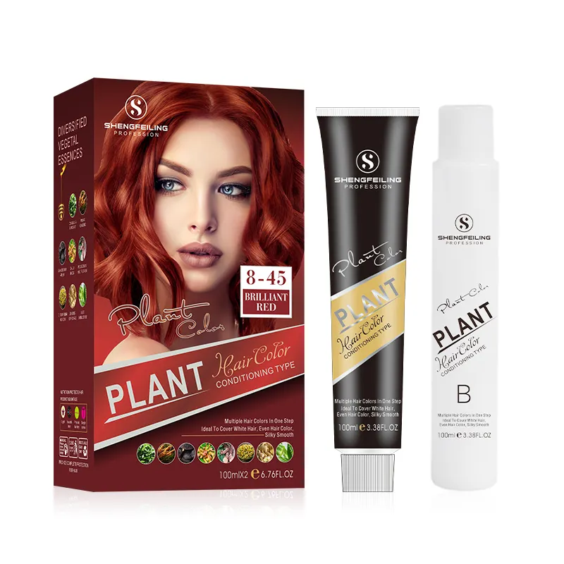 OEM/ODM Jiaying Professional Wholesale Organic Herbal Red Hair Dye Cream Semi-Permanent Ammonia-Free Tinte de Cabello