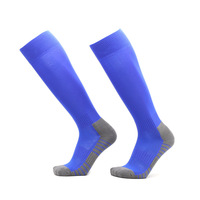 Chaussettes de football à semelle épaisse en Spandex/Nylon, respirantes, antibactériennes, avec design de voûte plantaire extensible, pour matchs et entraînements en extérieur
