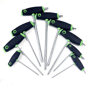 <b>T</b>-Handle Torx <b>Key</b> Driver Set T10 T15 T20 T25 T27 T30 T40 T45 T50 9pc Chrome Vanadium Steel - Product Image 3
