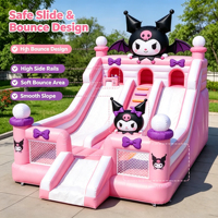 Château gonflable de dessin animé pour filles, robuste, en PVC de 0,55 mm, pour fêtes d'anniversaire et entreprises de location
