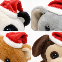 Peluche d'éléphant de Noël en polyester doux, cadeau pour bébé, anti-stress