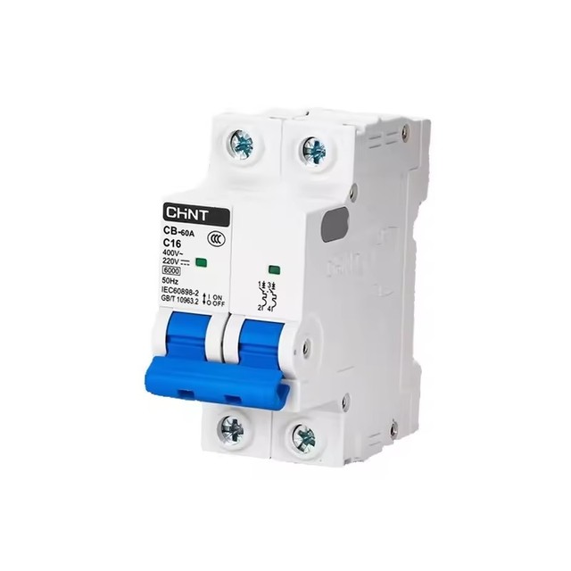 Chint AC/DC Circuit Breaker CB 6 KA BCD Curve C 1P/2P 32A 63A 100A 125A Communication-specific Air Switch 100% Original Brand