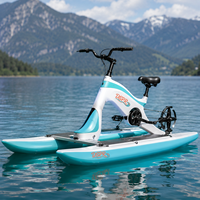 Vélo aquatique à pédales pour une personne, gonflable, avec ponton en PVC durable, pour les loisirs aquatiques sur lac et océan.