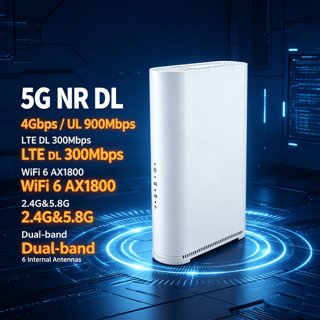 The Global 5G Pro Gateway Unlocked WiFi 6 Router with SIM Slo Massive Band Support Secure WPA3 & VPN, Plug-and-Play Solution