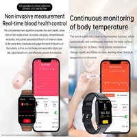 Reloj Inteligente E500 con Monitoreo de Temperatura y ECG, Salud Masculina y Femenina, Prueba de Salud Sanguínea No Invasiva, Reloj Inteligente E500