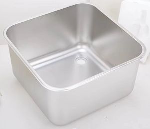 Fregadero Industrial de acero inoxidable, suministro de restaurante, fregadero de un solo cuenco con perforación 304, usado, fabricado comercial, fábrica - Product Image 3