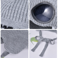 FF3070 orejeras invierno cálido gorro de punto ruso Ushanka trampero sombrero esquí nieve cráneo gorra Pom Goggle gorro de punto gorros