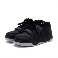 Baskets Chunky Rétro Homme Noires Rehaussantes Respirantes à Lacets Décontractées Sportives Prix Usine Prêt à Expédier