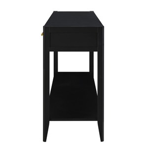 Mesa Consola Moderna de Madera Maciza Pintada con Detalles Ecológicos, 3 Cajones y Estantes de Almacenamiento para Sala de Estar, Villa, Hotel, Entrada - Product Image 4