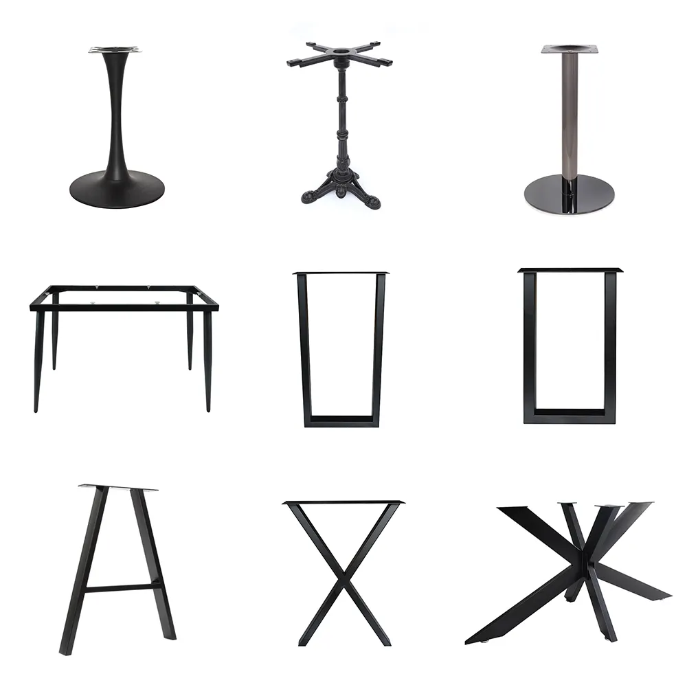 Малайзия, оптовая продажа, коммерческий металлический обеденный кофейный столик x-образной формы, металлический паук для ножек стола