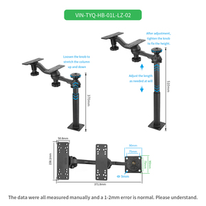 VINmounts 20.7" Telescopic Eco-Friendly 360 Adjustable Fish Finder Mount Dual 6" Bases Heavy Duty Marine <b>Bracket</b> for Fish - Product Image 3