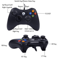 Honcam Manettes Sans Fil De Control Para 360 Manette de jeu filaire USB pour Xbox 360