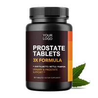 Comprimés de soutien pour la santé de la prostate chez l'homme, pour adultes uniquement, compléments sous marque privée, favorisant la santé urinaire, emballage en bouteille, Chine