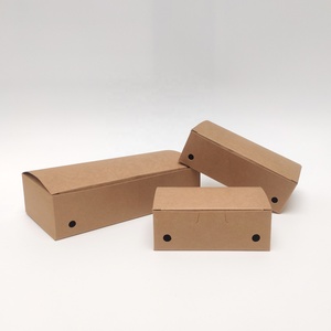 Quảng trường thiết kế mới cấp thực phẩm giấy kraft dùng một lần Burger hộp bánh sandwich Hamburger chiên gà khoai tây chiên Đóng gói hộp - Product Image 6