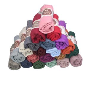 Pañuelo de algodón con flecos para la cabeza, Hijab musulmán, alta calidad, 80 colores - Product Image 6