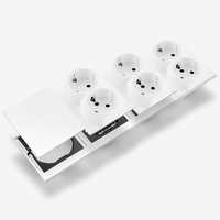 Interruptores y Enchufes de Pared WESA Ultrafinos con Botón Pulsador de 1/2/3 Vías, Enchufe Europeo de 1/2 Vía, Combinación Libre, Diseño Moderno de Lujo