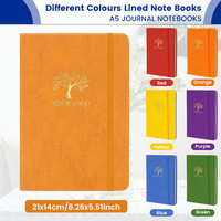 Cuaderno con Encuadernación Cosida de Bordes Redondeados, Kit de Cuaderno con Papel Rayado y Funda para Impresión Personalizada