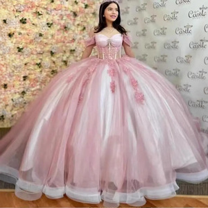 Abito da Sera 2026 Nuovo Elegante per Banchetti e Feste, da Socialite e <span class=keywords><strong>Hostess</strong></span>, in Tulle con Applicazioni, Lunghezza al Pavimento, Spalle Scoperte, Effetto Illusione - Product Image 5