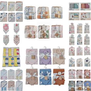 Coffret cadeau pour nouveau-né en petite quantité, avec des articles en coton, couleurs mélangées aléatoirement, non limitées à l'image présentée - Product Image 4