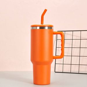 <b>40oz</b> H3.0 <b>Handle</b> Car Travel Mug Stainless Vacuum <b>Tumbler</b> Lid Straw Non-Slip ODM Custom Design - Product Image 1