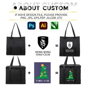 Sac isotherme personnalisé en non-tissé pour livraison de repas, sac fourre-tout réutilisable isolé, sac d'épicerie isolé en feuille d'aluminium avec logo - Product Image 2