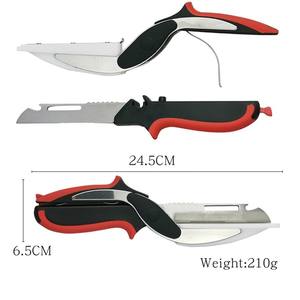Multifunction <b>Kitchen</b> <b>Scissor</b> 6 in 1 Cutting Board Utility Cutter Stainless Steel Vegetable Meat <b>Scissor</b> <b>Kitchen</b> Cooking Knife - Product Image 3
