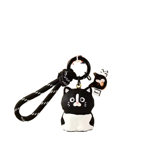 Portachiavi all'ingrosso in resina stile intaglio del legno portachiavi stravagante cartone animato acrilico figurina zaino pendente accessori regalo - Product Image 1