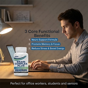 Complément alimentaire pour la performance cognitive OEM, soutien énergétique du cerveau, formule pour la performance cérébrale, soutien de la concentration, capsules complexes pour le cerveau - Product Image 3