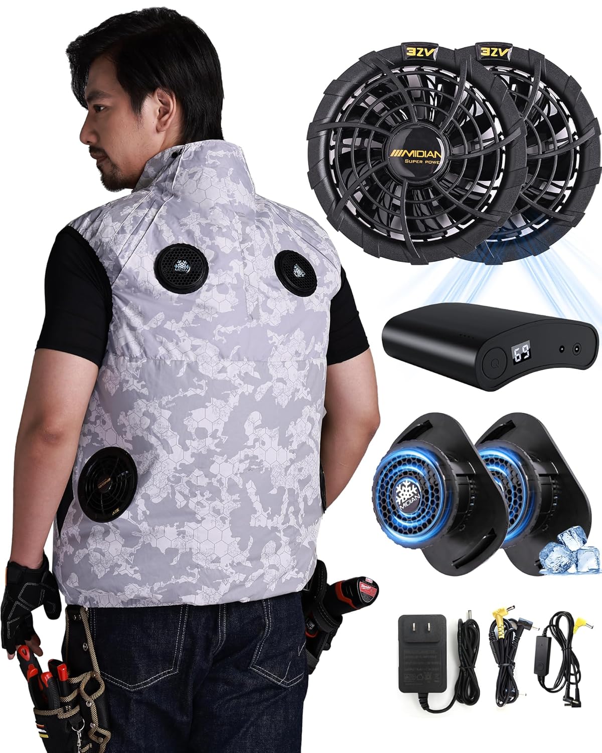 Pearl Cooling Vest Fan Gilet Peltier Component Safety Belt