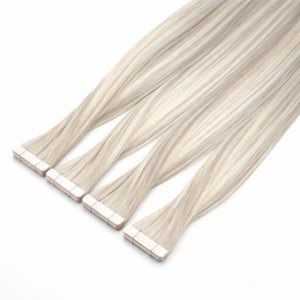 Pita Perekat Tanpa Sambungan Double Drawn untuk Ekstensi Rambut Manusia Warna Pirang Abu-Abu Dingin, PU Skin Weft Tak Terlihat - Product Image 2