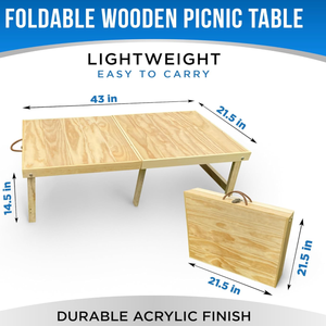 Tavolo da Picnic da viaggio portatile Boho in legno <span class=keywords><strong>a</strong></span> bassa altezza pieghevole da spiaggia tavolo da Picnic - Product Image 2