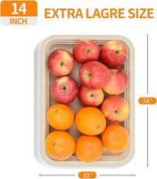 Plateaux alimentaires carrés jetables extra-larges de 14 pouces, robustes, pour écrevisses, homard, desserts, fruits de mer, cuisson à la vapeur, barbecue, fête