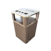 Ensemble de mobilier de salon de beauté moderne et écologique : Table de manucure commerciale en bois rose durable et chaise, avec table anti-poussière pour ongles