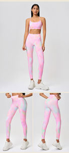 Mallas <span class=keywords><strong>de</strong></span> Yoga <span class=keywords><strong>de</strong></span> cintura alta para mujer, pantalones deportivos con elástico, transpirable, ajustado a <span class=keywords><strong>la</strong></span> cadera, Color sólido, logotipo personalizado, nuevo, venta al por mayor - Product Image 4