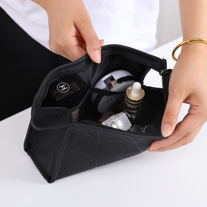 Mini Makeup Bag Pu Leather Rectangle Waterproof Portable Travel Toiletry Bag For Women Home Bathroom Storage - Product Image 3
