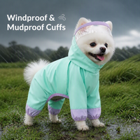 Manteau de pluie pour chien mignon en forme de dinosaure 3D, avec bord transparent et bandes réfléchissantes, imperméable intégral pour chiens à quatre pattes, idéal pour les jours de pluie