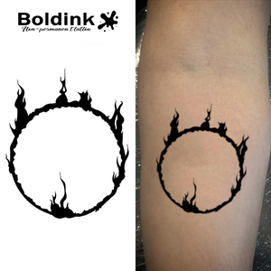 Tatouage au stylo Boldink personnalisé, réaliste, effet flamme, imperméable, longue durée (2 semaines), encre Jagua Juice - Product Image 1