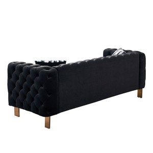 Modern Chesterfield <b>Sofa</b> Set Tufted Velvet Living Room <b>Sofa</b> with Solid Wood Legs for Luxury Apartment and Villa <b>Hotel</b> Lobby - Product Image 3