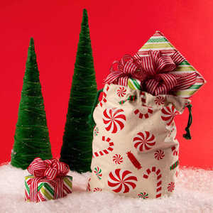 Custom Logo Printed Organic Cotton Drawstring <b>Bag</b> Merry <b>Christmas</b> Santa Sack <b>Christmas</b> <b>Gift</b> <b>Bag</b> - Product Image 4