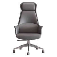 Chaise de bureau ergonomique en cuir véritable Boss, design minimaliste, structure métallique, confortable pour une utilisation prolongée, réglable pour les professionnels