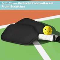 Housses de raquette de pickleball personnalisées en néoprène pour le sport, imperméables, avec fermeture éclair, 3 mm d'épaisseur, durables, étui de protection pour raquette